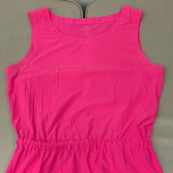 Athleta Womens Neon Pink Sleeveless Elastic Waist Active Dress 439151-01 Size 14 - Picture 10 of 10